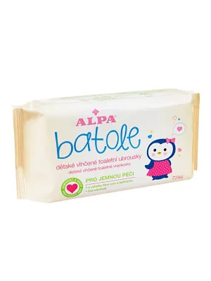 ALPA Batole Kinder-Feuchtigkeitspflegetücher mit Aloe Vera 72 Stück