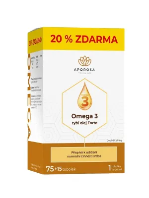 APOROSA Omega 3 Fischöl Forte 75+15 Kapseln