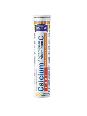 Biotter Kalzium Forte mit Vitamin C Orange 20 Brausetabletten