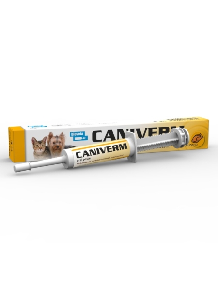 Caniverm Oralpaste für Hunde und Katzen 10 ml mit Hühnergeschmack