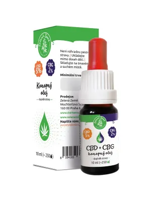 CBD 5% Öl + CBG 2% Öl Grüne Erde 10 ml