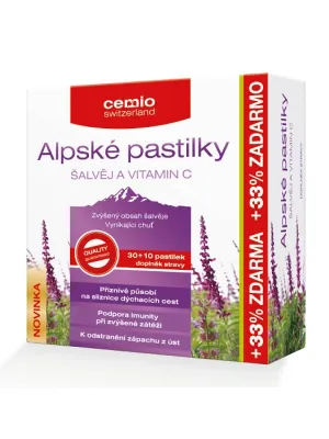 Cemio Alpen-Pastillen Salbei und Vitamin C - 30 +10 Stück