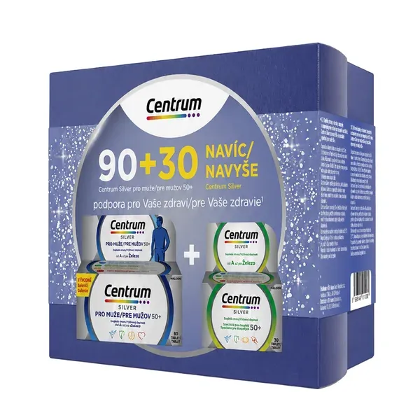 Centrum Silver für Männer 50+, 90 Tabletten + Centrum Silver 50+, 30 Tabletten