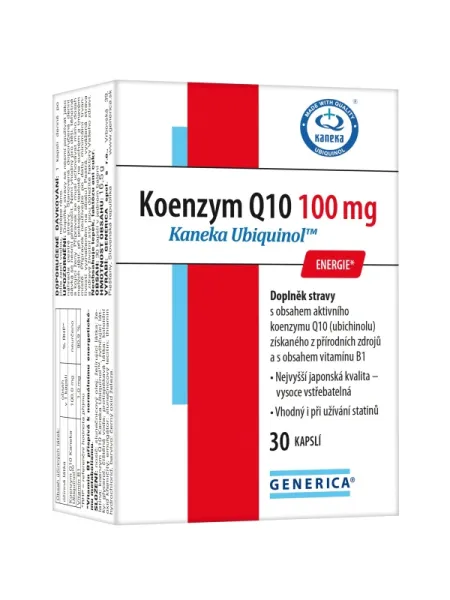 Coenzym Q10 100 mg Kaneka Ubiquinol 30 Kapseln Generica