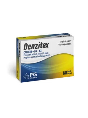 Denzitex Calcium + Vitamin D3 + Vitamin K2 60 Kapseln
