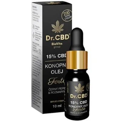 Dr. CBD 15% CBD Hanföl Forte mit schwarzem Pfeffer & Rosmarin