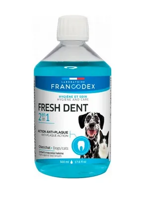 Francodex Fresh Dent 2 in 1 für Hunde und Katzen 500 ml
