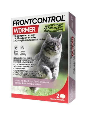 Frontcontrol Wormer 230/20 mg für Katzen 2 Tabletten