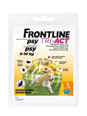 Frontline Tri-Act Hunde 5-10 kg Spot-On Pipette 1 x 1 ml