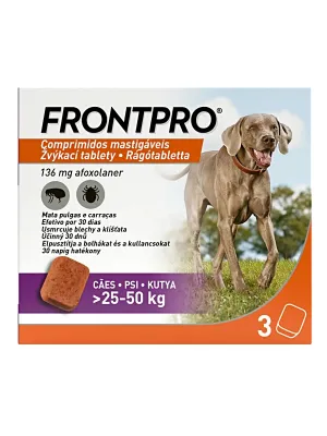 Frontpro 136 mg Hund 25-50 kg 3 Kautabletten