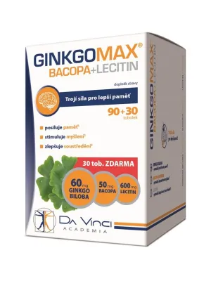 Ginkgomax + Bacopa + Lecithin 90 + 30 Kapseln Gratis