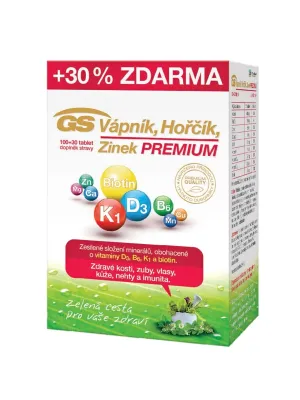 GS Kalzium Magnesium Zink Premium 100 + 30 Tabletten