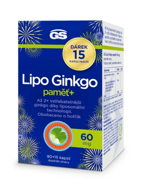 GS Lipo Ginkgo Gedächtnis+ 60 mg 90+15 Kapseln Geschenk