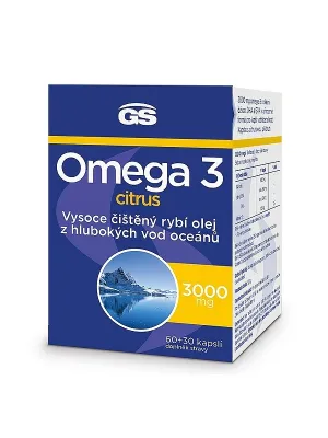 GS Omega 3 CITRUS + D3 60 + 30 Kapseln Geschenkpackung 2023