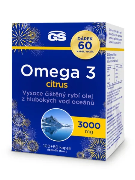 GS Omega 3 Zitrus 3000 mg 100+60 Kapseln Geschenk