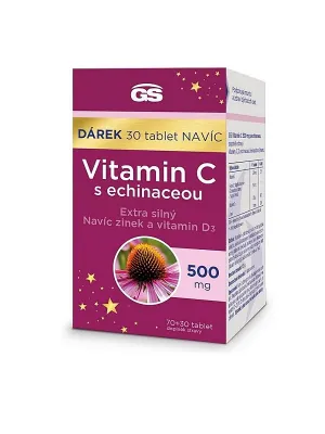 GS Vitamin C 500 mit Echinacea 70 Tabletten + 30 Tabletten Gratis Geschenkpackung