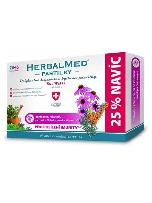 Herbalmed Dr. Weiss Echinacea + Sanddorn + Vitamin C 24 + 6 Pastillen