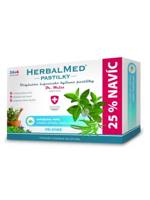 Herbalmed Dr. Weiss Eukalyptus + Minze + Vitamin C 24 + 6 Pastillen