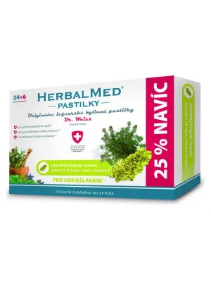 Herbalmed Dr. Weiss Isländisches Moos + Thymian + Vitamin C 24 + 6 Pastillen
