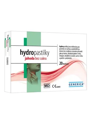 Hydro-Pastillen Erdbeere ohne Zucker 20 Stück Generica