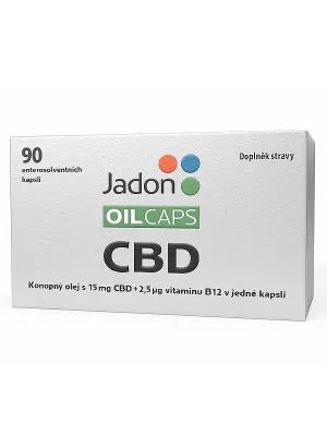 Jadon OIL CAPS mit Hanföl 15 mg CBD+ Vitamin B12 90 Kapseln