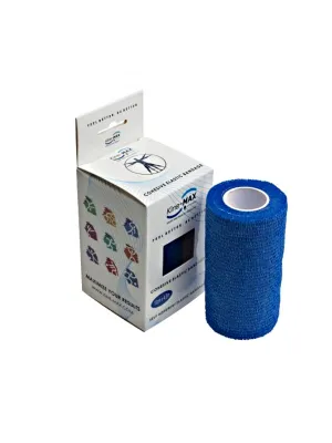Kine-MAX Cohesive elastische selbstfixierende Bandage Blau 10 cm x 4,5 m