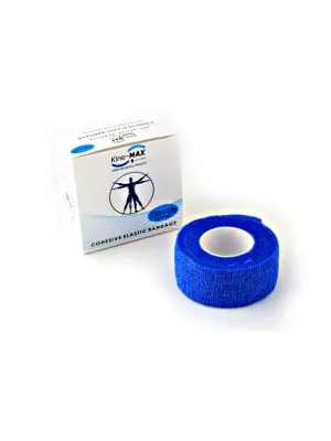 Kine-MAX Cohesive elastische selbstfixierende Bandage Blau 2,5 cm x 4,5 m