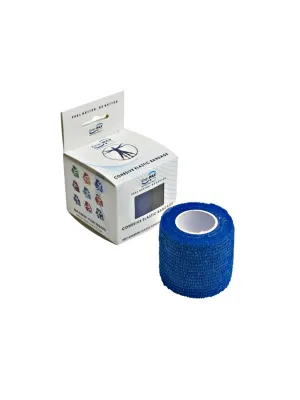 Kine-MAX Cohesive elastische selbstfixierende Bandage Blau 5 cm x 4,5 m