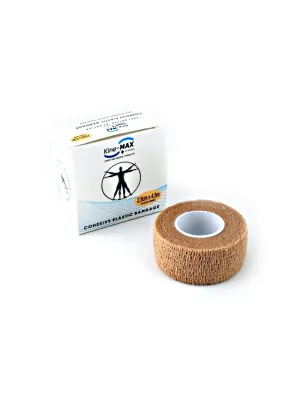 Kine-MAX Cohesive elastische selbstfixierende Bandage Hautfarbe 2,5 cm x 4,5 m