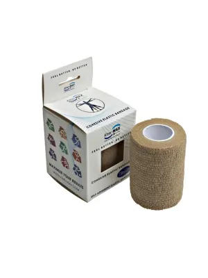 Kine-MAX Cohesive elastische selbstfixierende Bandage Hautfarbe 7,5 cm x 4,5 m