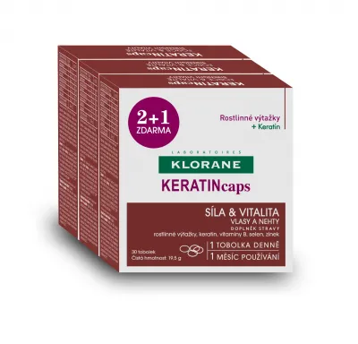 KLORANE Keratin Caps Kraft & Vitalität 90 Kapseln (2+1 Gratis)