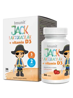 Laktobazillen JACK LAKTOBACILÁK Imunit + Vit. D3 36 Tabletten