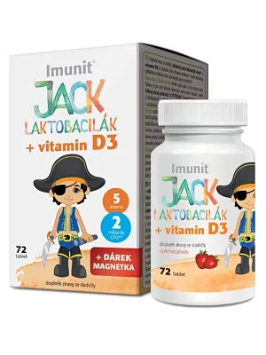 Laktobazillen JACK LAKTOBACILÁK Imunit + Vit. D3 72 Tabletten