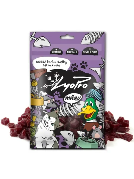 Lyopro Cat Katzenleckerli, getrocknet, weiche Entenwürfel 70 g