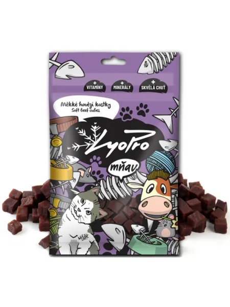 Lyopro Cat Katzenleckerli, getrocknet, weiche Rindfleischwürfel 70 g