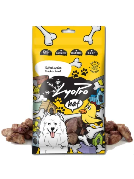 Lyopro Hundeleckerli, gefriergetrocknet, Hühnerherz 50 g