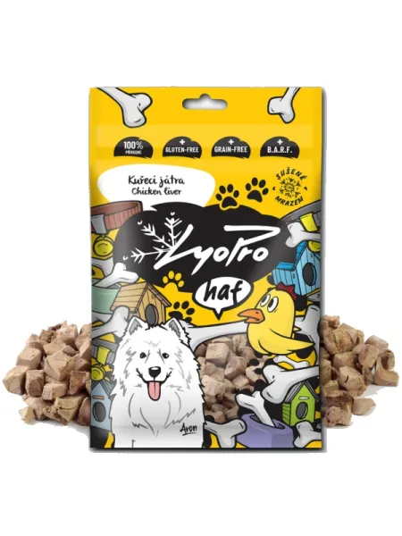 Lyopro Hundeleckerli, gefriergetrocknet, Hühnerleber 50 g