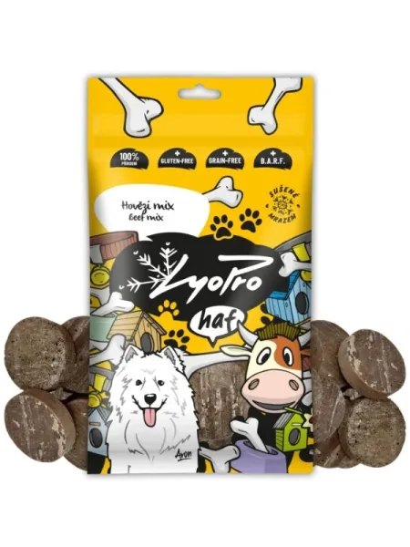 Lyopro Hundeleckerli, gefriergetrocknet, Rindfleischmischung 50 g