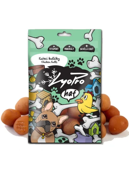 Lyopro Hundeleckerli, getrocknet, Hühnerbällchen 70 g
