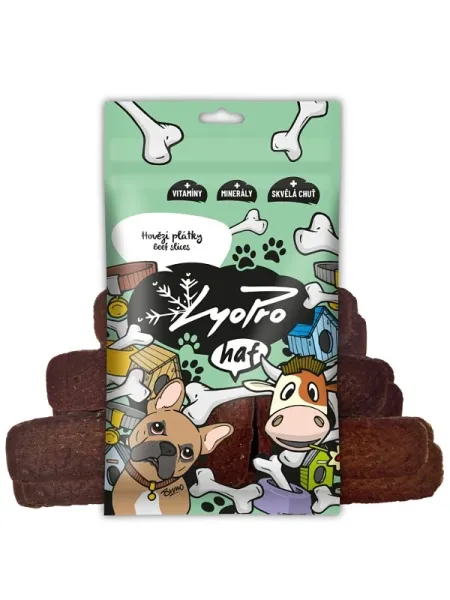 Lyopro Hundeleckerli, getrocknet, Rindfleischstreifen 70 g