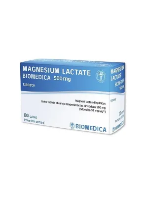 MAGNESIUM LACTATE BIOMEDICA 500 mg unüberzogene Tabletten 100 Stück