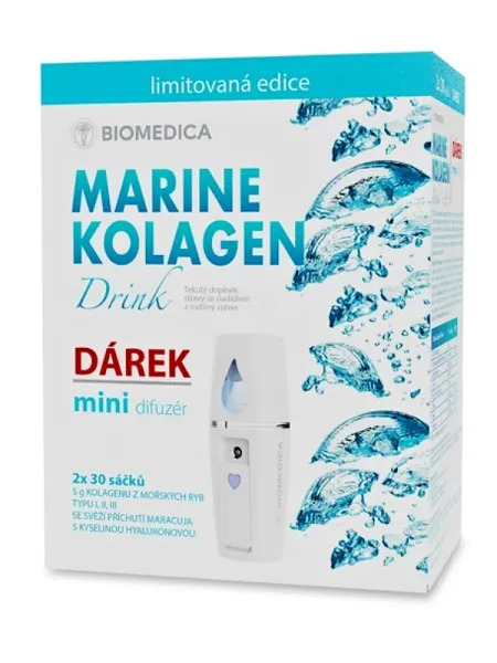 MARINE KOLAGEN Drink 2x30 Beutel + Geschenk Mini-Diffusor