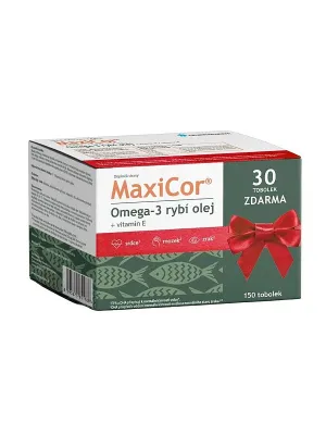 MaxiCor Omega-3 120 Kapseln + 30 Kapsel Gratis Geschenkpackung 2023