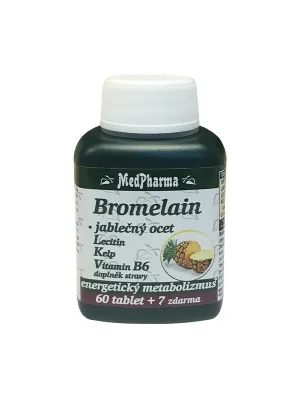 MedPharma Bromelain + Apfelessig + Lecithin + Kelp + Vitamin B6 67 Tabletten