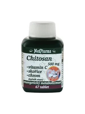 MedPharma Chitosan 500 mg + Vitamin C + Zimt + Chrom 67 Tabletten