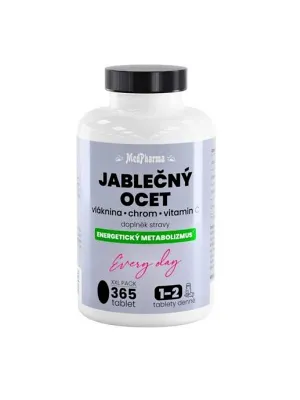 MedPharma Apfelessig, Ballaststoffe, Chrom, Vitamin C 365 Tabletten