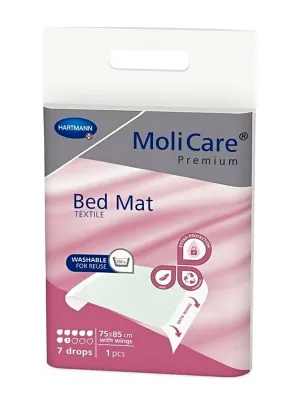 MoliCare Premium BedMat Bettschutzunterlage + Flügeln 7 Tropfen 75 x 85 cm 1 Stück