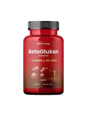 MOVit Energy BetaGlucan 350 mg + Vitamine C, D3, Zink PREMIUM 60 Kapseln