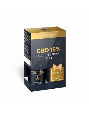 MOVit Energy CBD 15% Vollspektrum Hanföl Geschenkpackung 2 x 10 ml