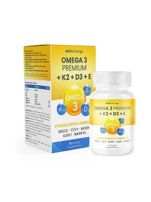 MOVit Omega 3 Premium + K2 + D3 + E 90 Kapseln